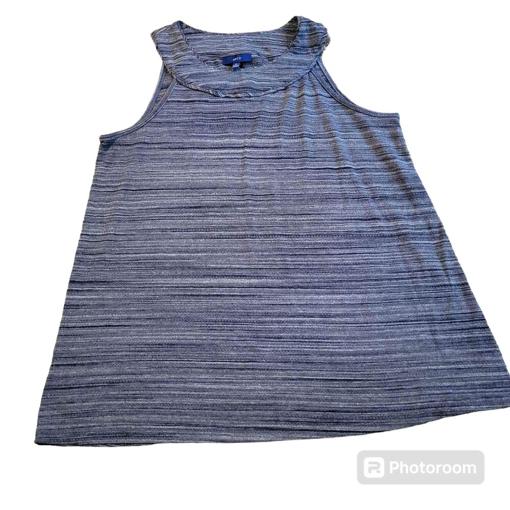Women's Size Medium Apt. 9 Sleeveless navy top